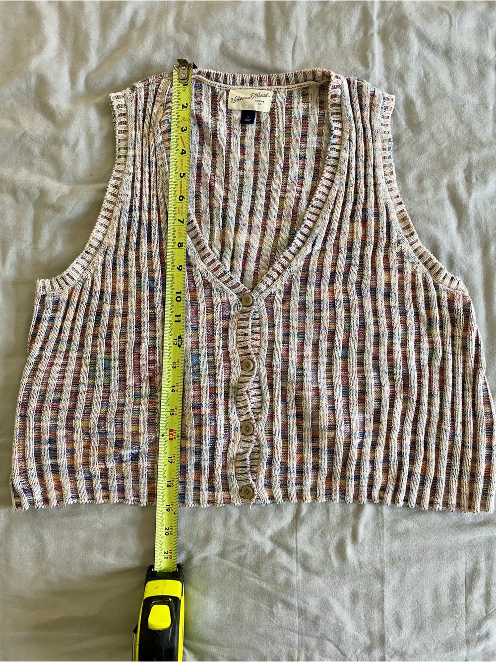 Eclectic Ribbed Multicolor Knit Tank Top - Picture 7 of 8